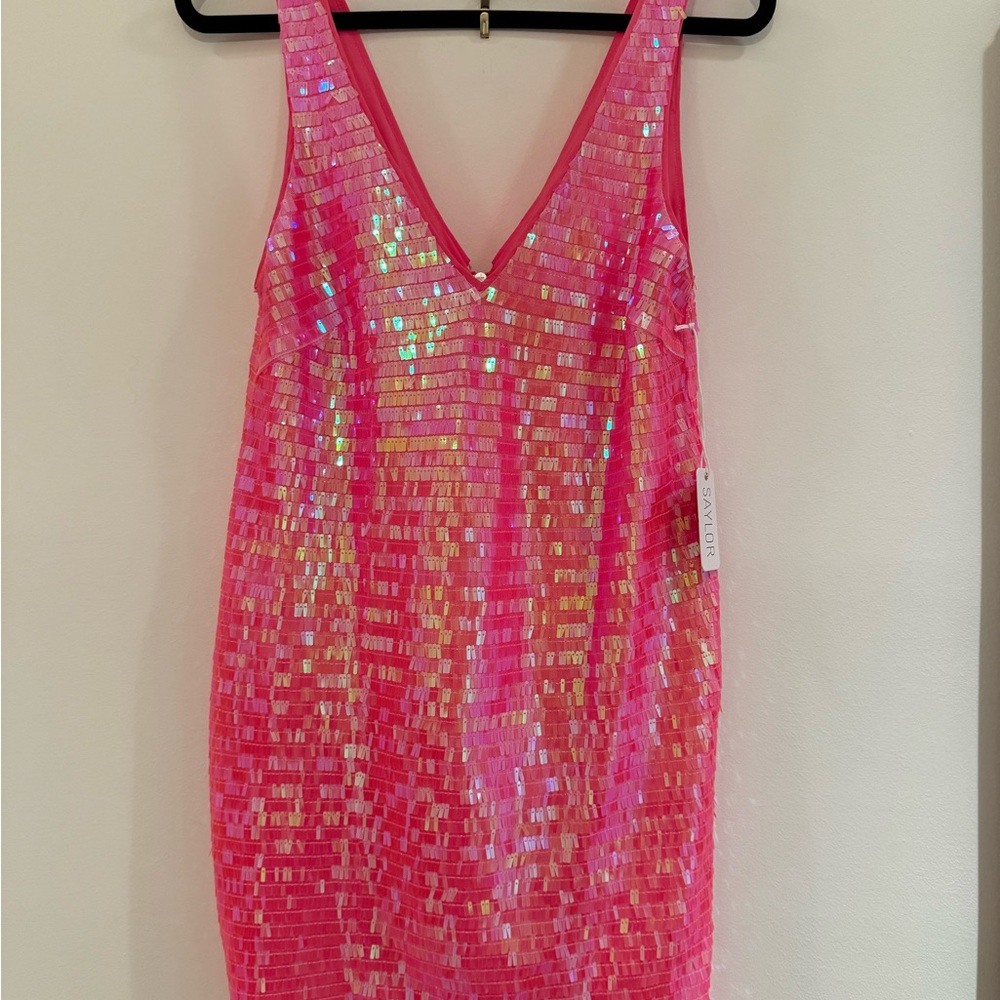 SAYLOR Vibrant Pink Sequin Dress size 6 NWT